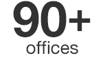 90+ offices